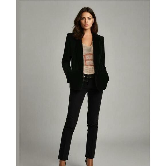 Express Women's Black Velvet Blazer Suit Jacket XXS